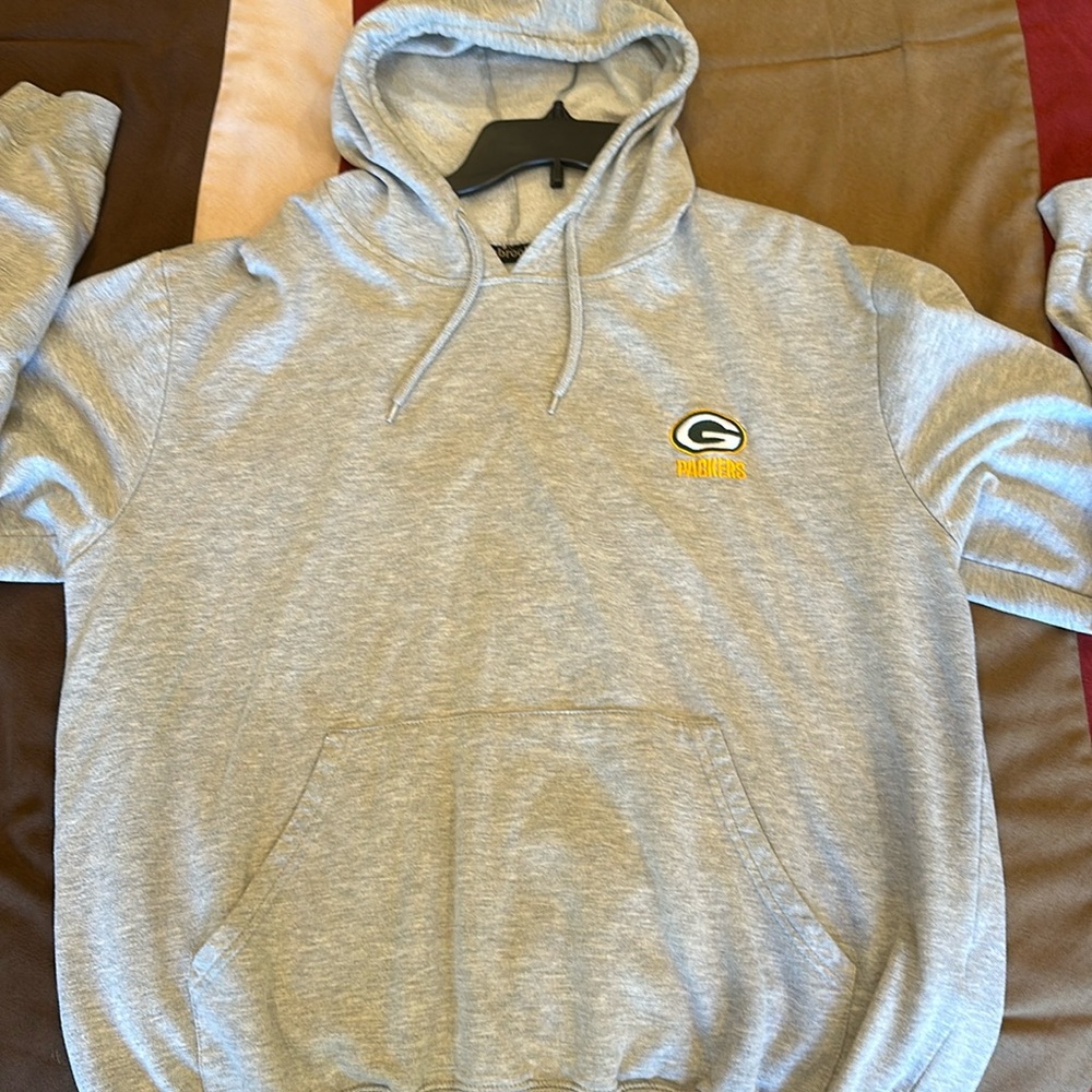Green Bay Packers Sports Illustrated Lightweight Hoodie in Gray, Size: XL